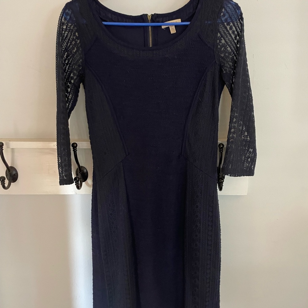 Navy Bordeaux Dress